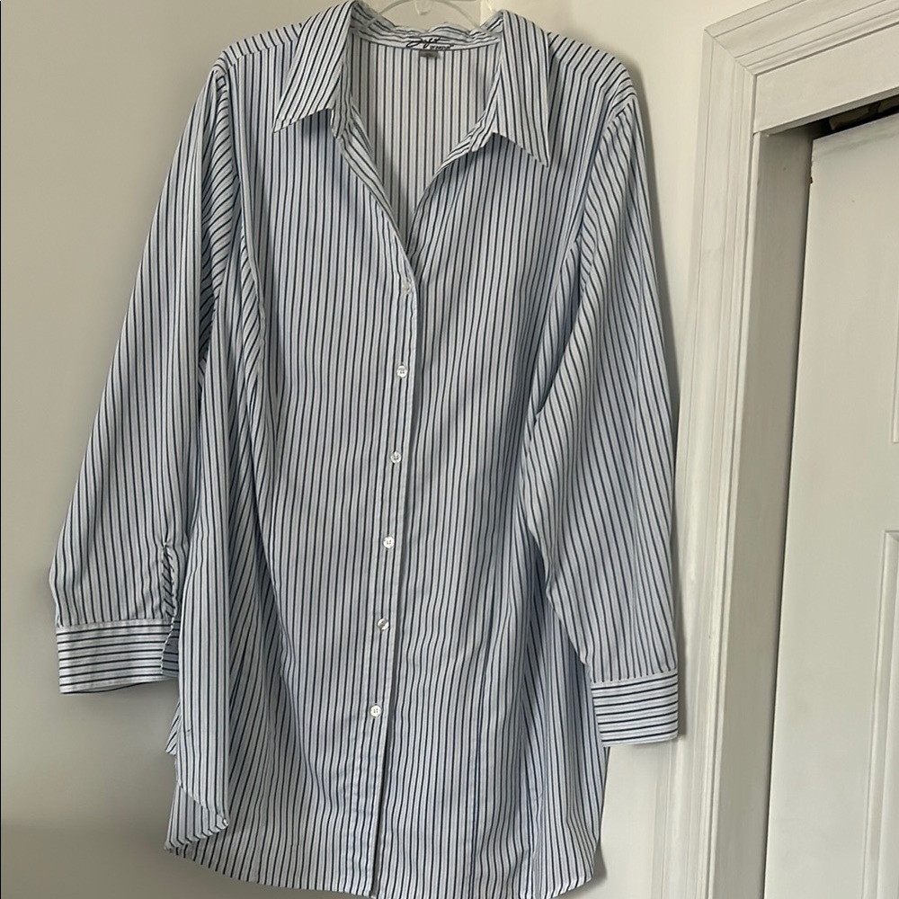 Classic Blue Striped Women’s Shirt
